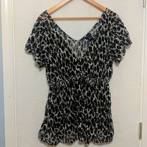 Torrid animal print mesh empire top